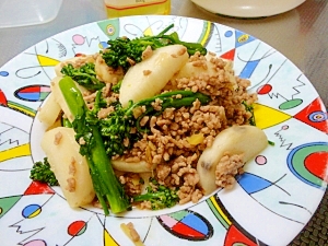 簡単夕飯☆長芋とひき肉のオイスターソース炒め