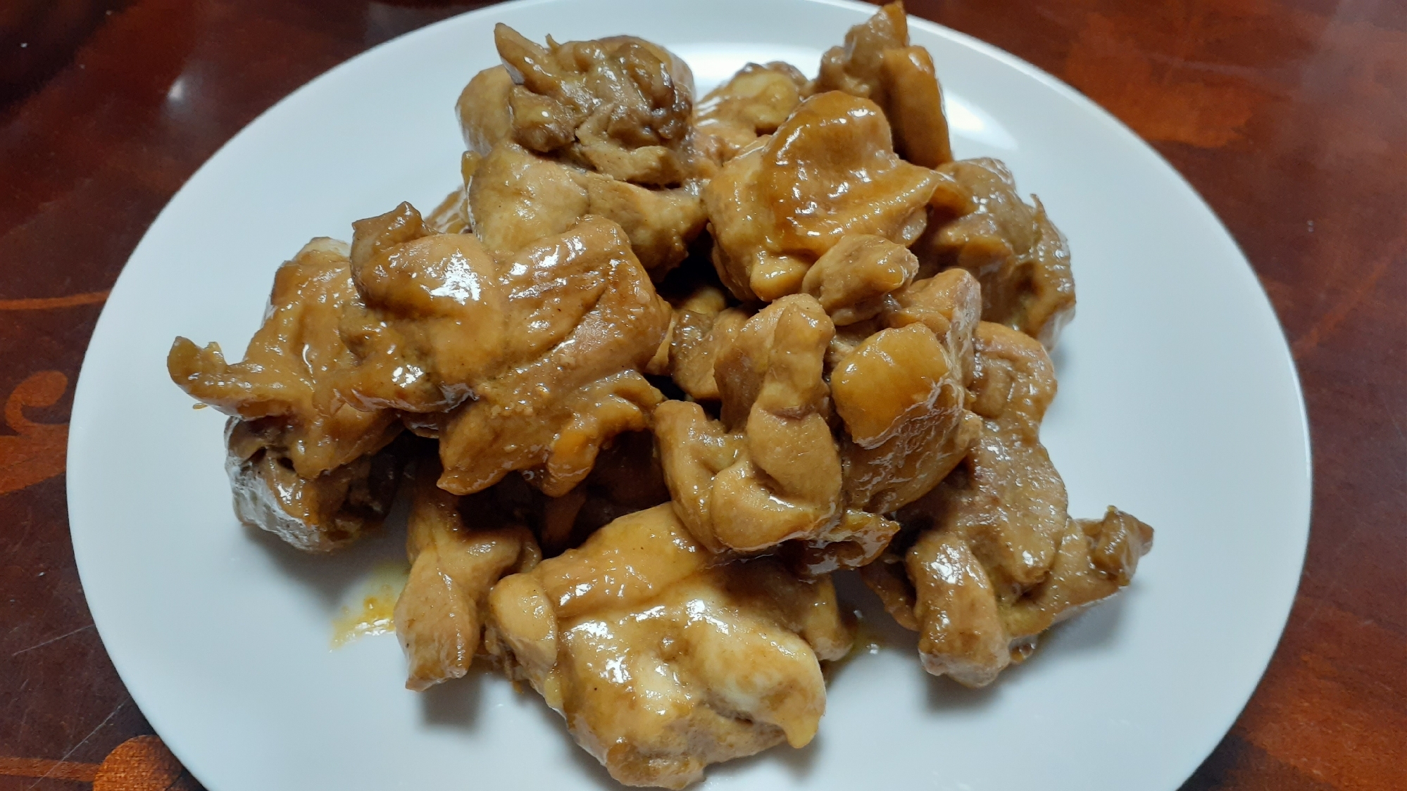 鶏もも肉のウスターソースカレーガーリック風味焼き♪