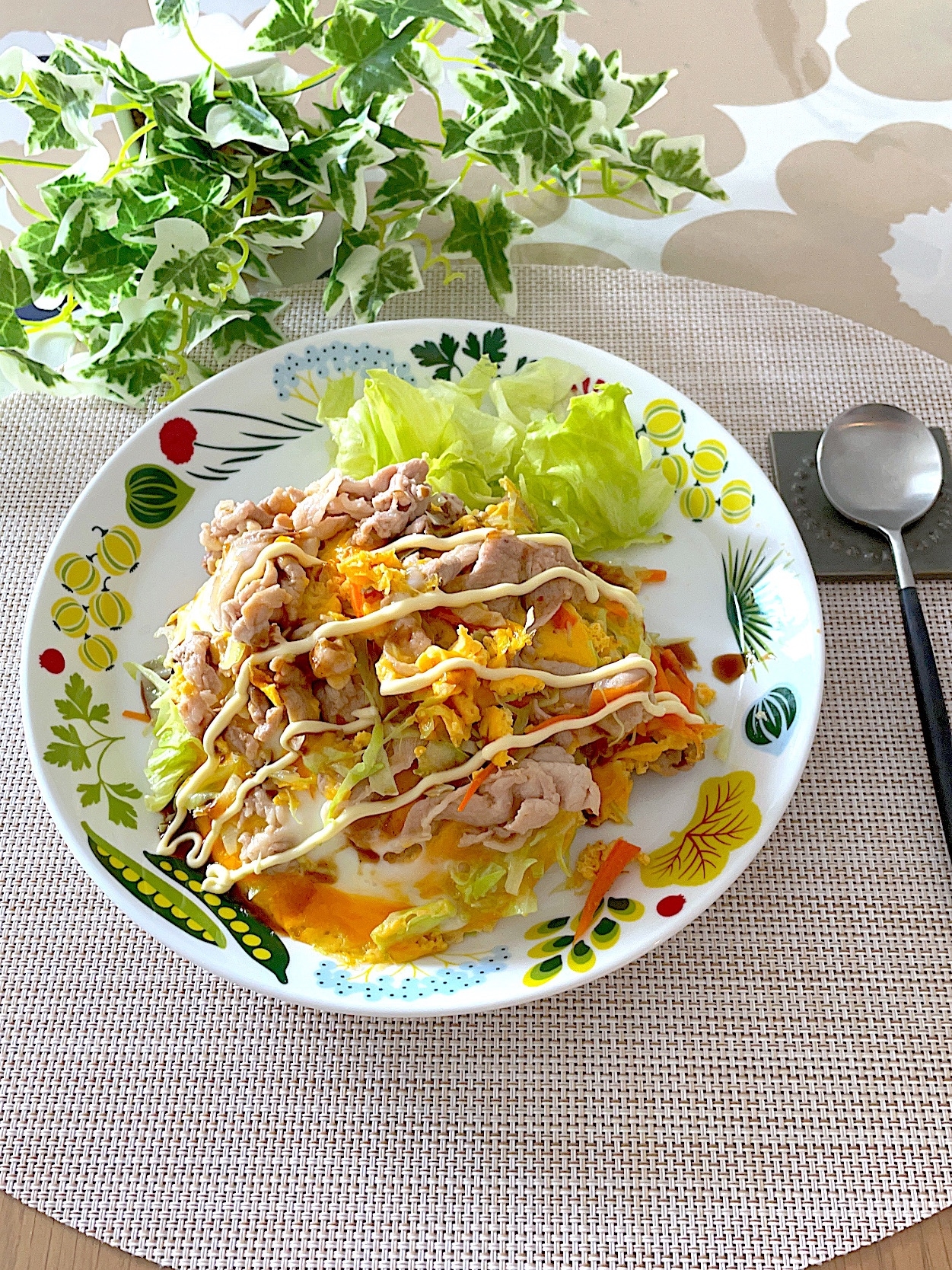 簡単ランチ・夕食にも⭐お好み焼き風オムライス