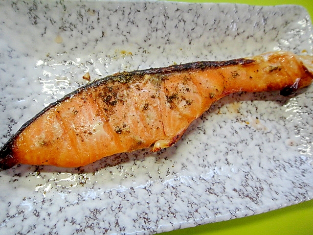 山椒風味☆鮭の味噌漬け焼き
