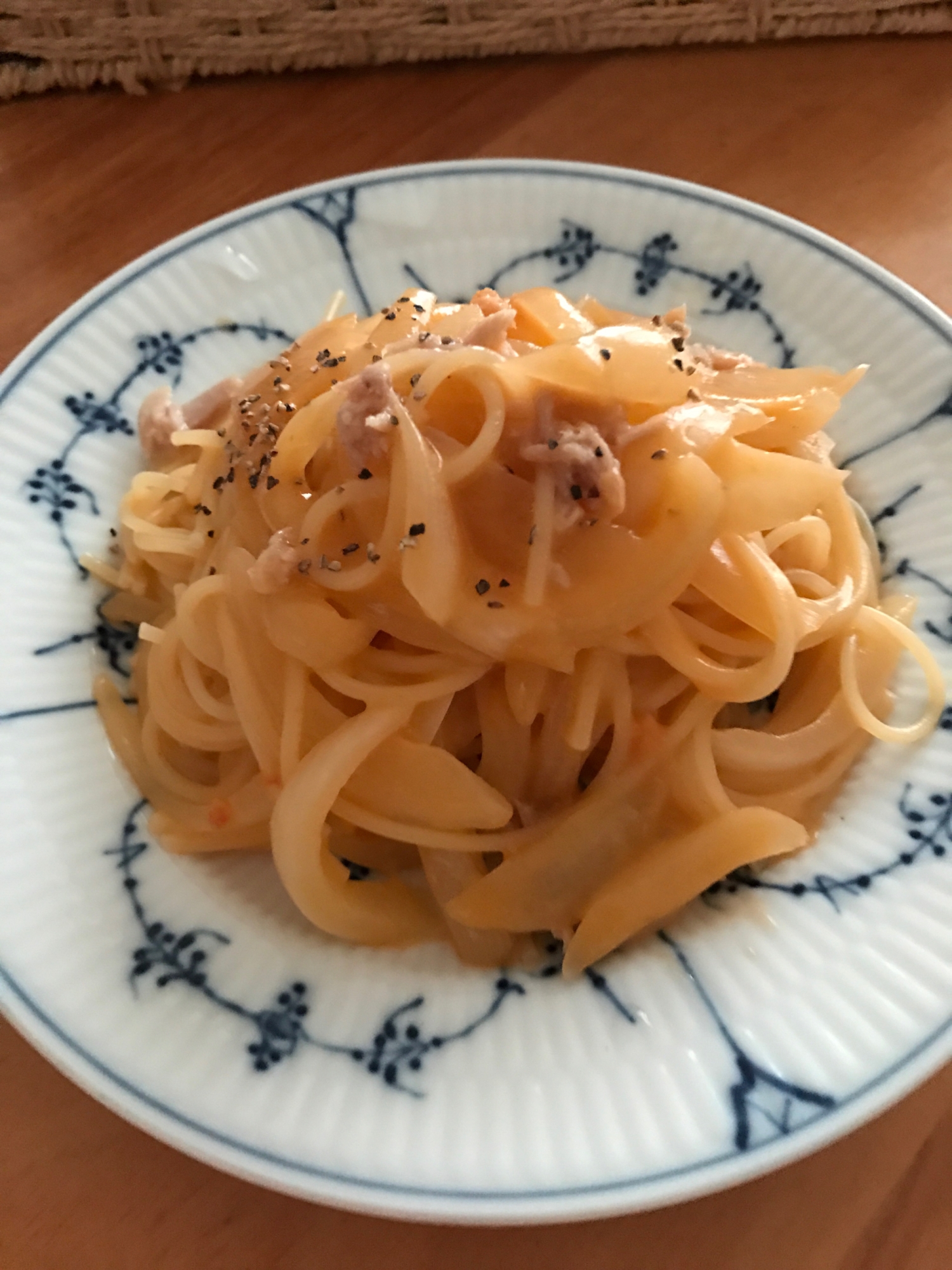 ツナと玉ねぎのクリームパスタ