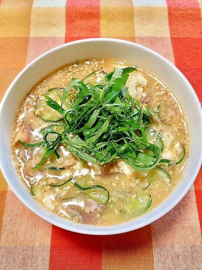 簡単でうまい！サバ味噌缶de冷や汁