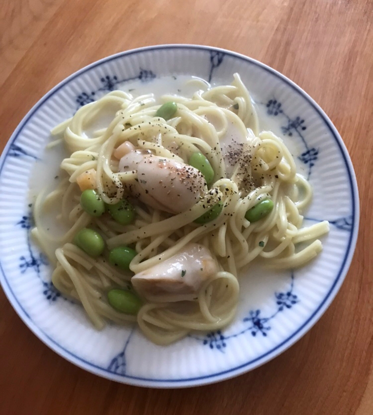 ポタージュスープ焼きそば