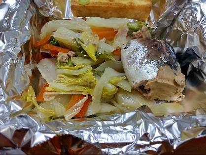 レンジで簡単！白菜とサバ缶煮