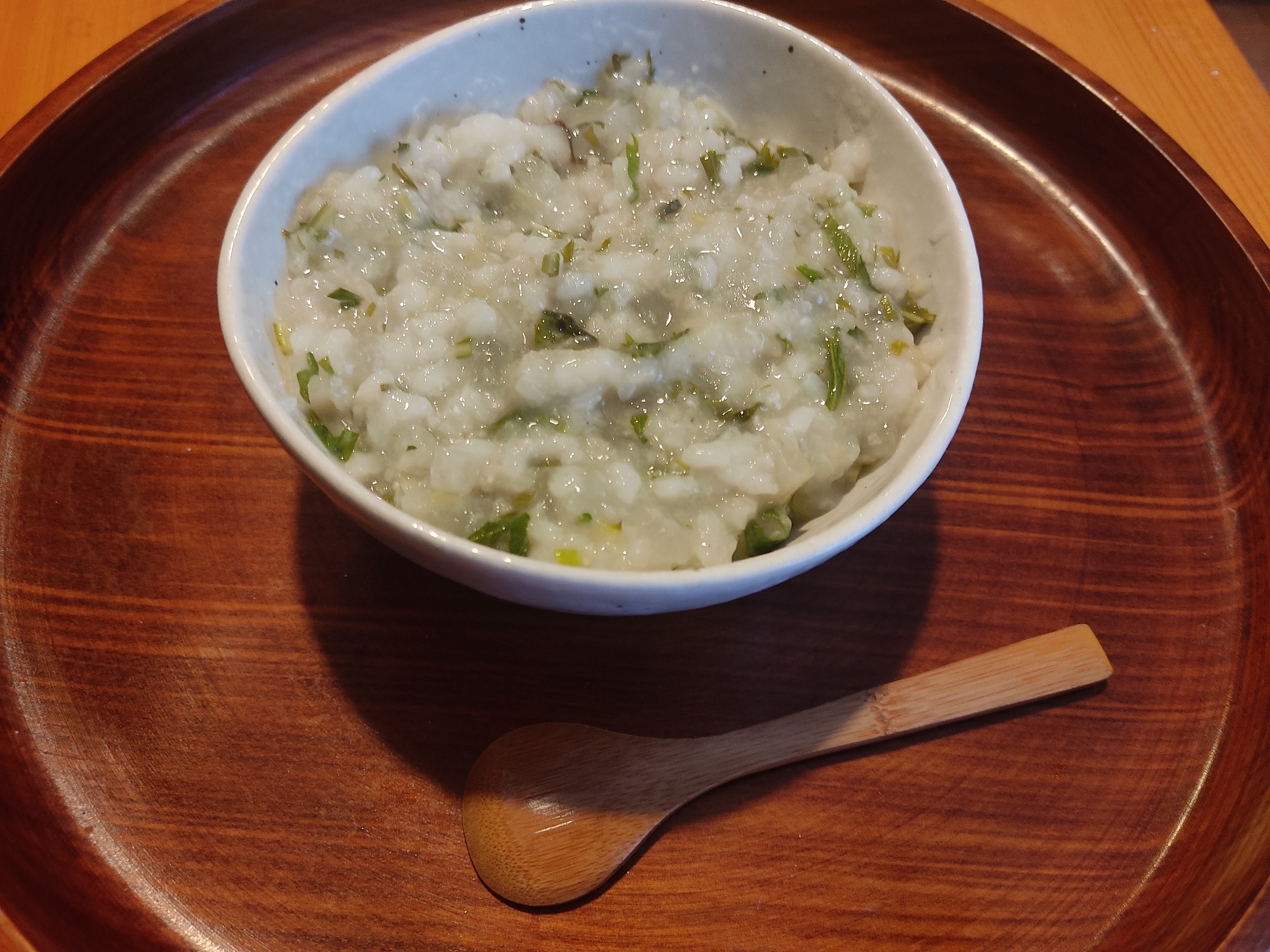 胃腸に優しい☆水菜と根菜のお粥