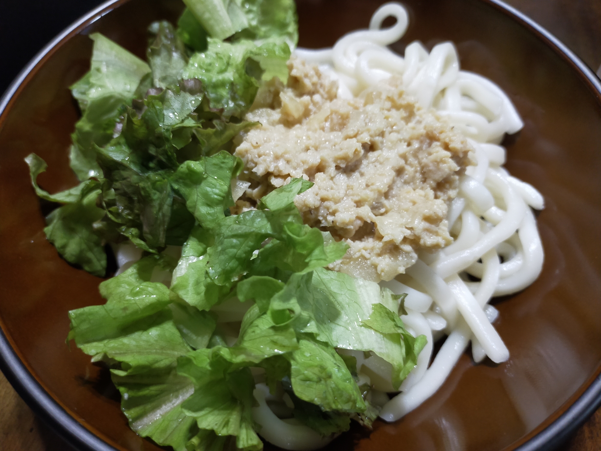 肉味噌のっけ冷やしうどん