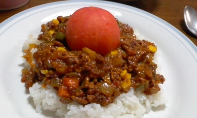 丸ごとトマトのドライカレー