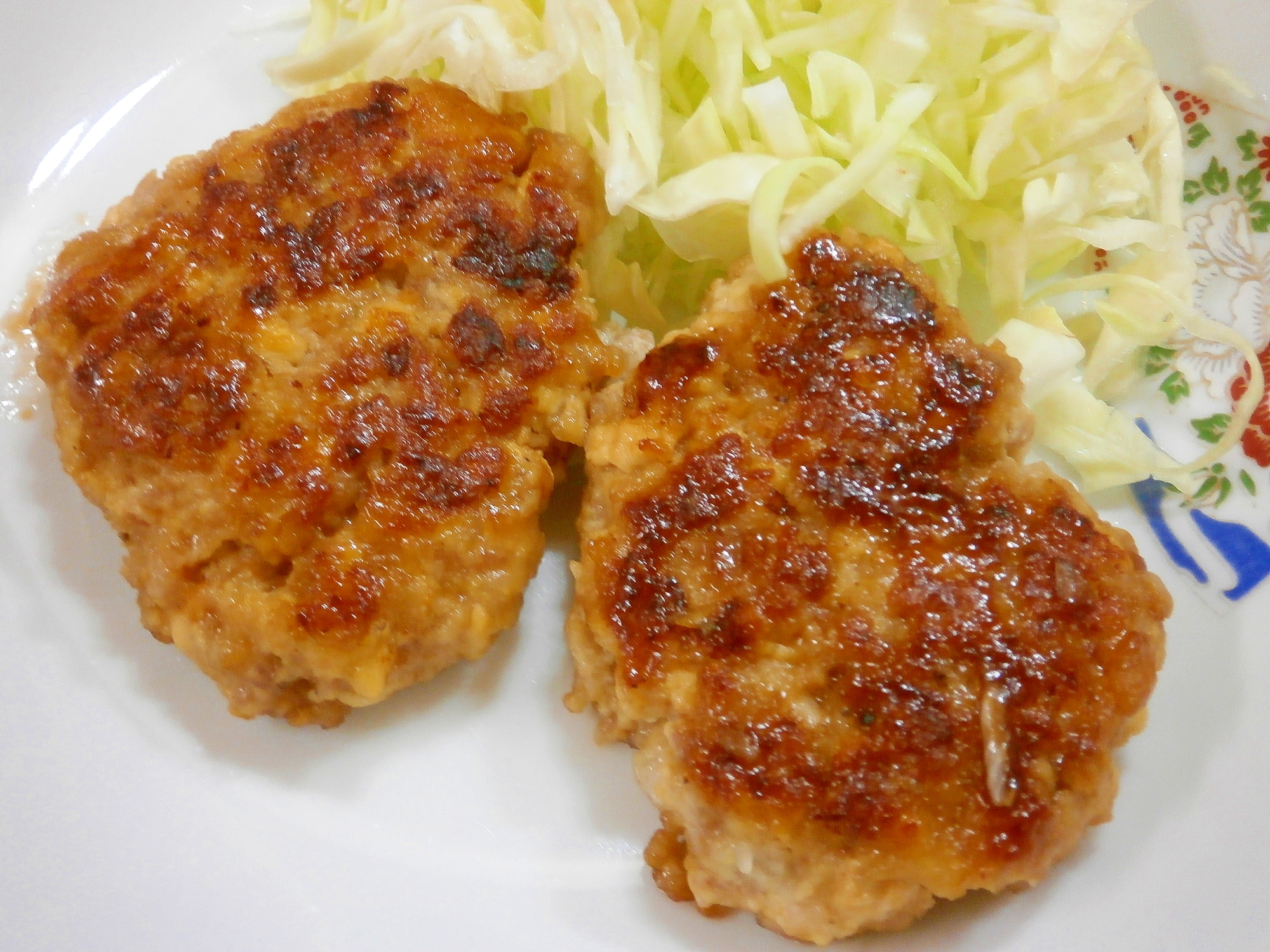 豆腐入り照り焼きハンバーグ