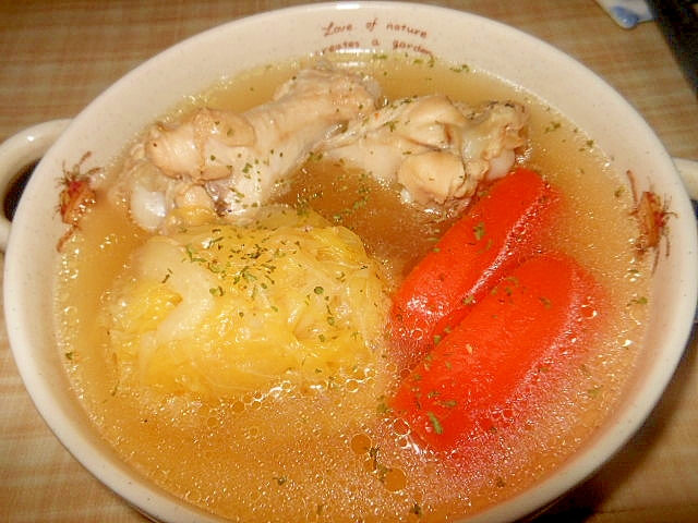 圧力鍋で簡単 キャベツと鶏手羽元のコンソメスープ レシピ 作り方 By アルプスの乙女 楽天レシピ 圧力鍋で簡単 キャベツと鶏手羽元のコンソメスープ レシピ 作り方 By アルプスの乙女 楽天レシピ