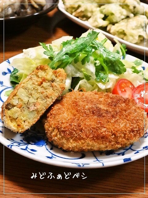 さば水煮缶とさつま芋＊鯖カレーコロッケ