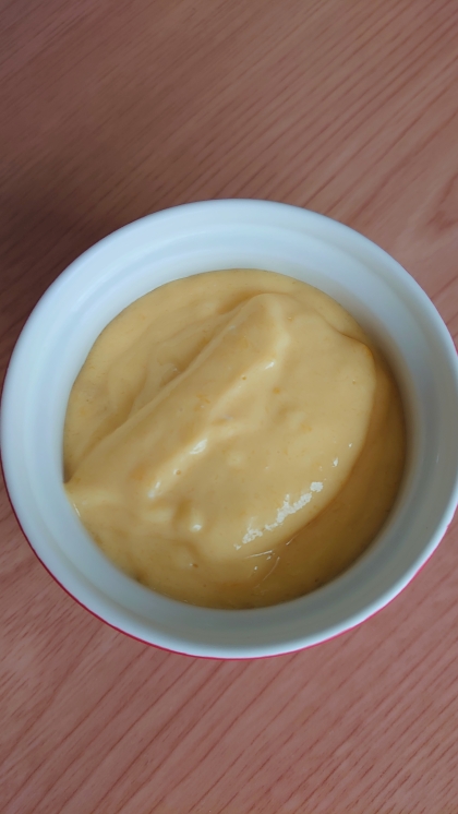 牛乳が足りなかったので、ヨーグルトも加えて作りましたが、濃厚で美味しいマンゴープリンを作れましたー！！ありがとうございます^^