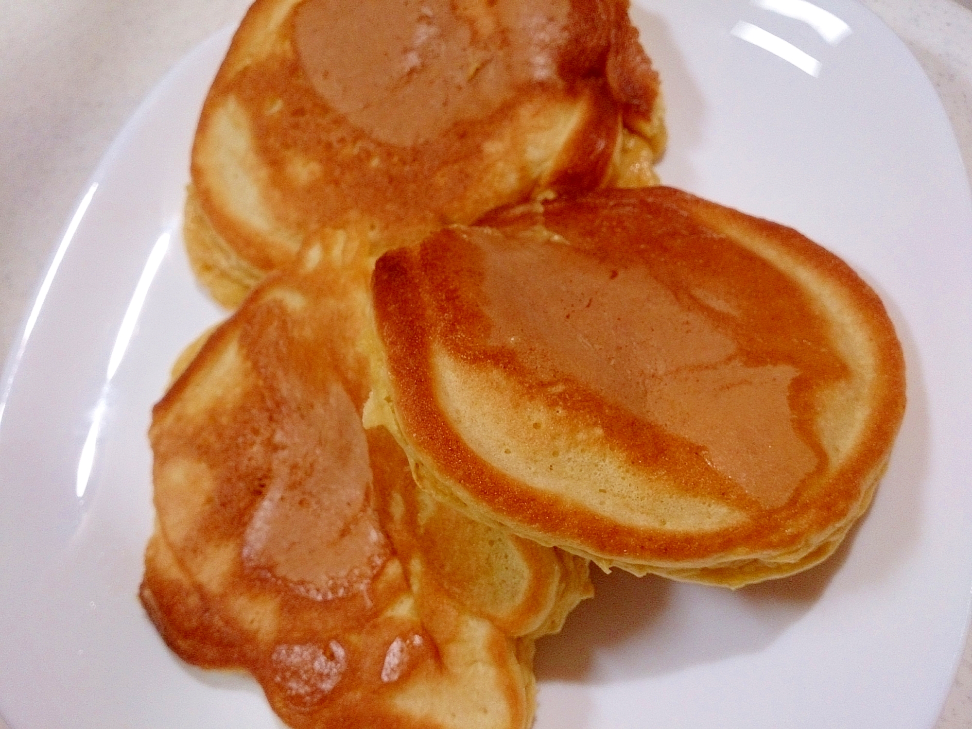 卵増量とヨーグルトいりでふんわり大豆粉パンケーキ