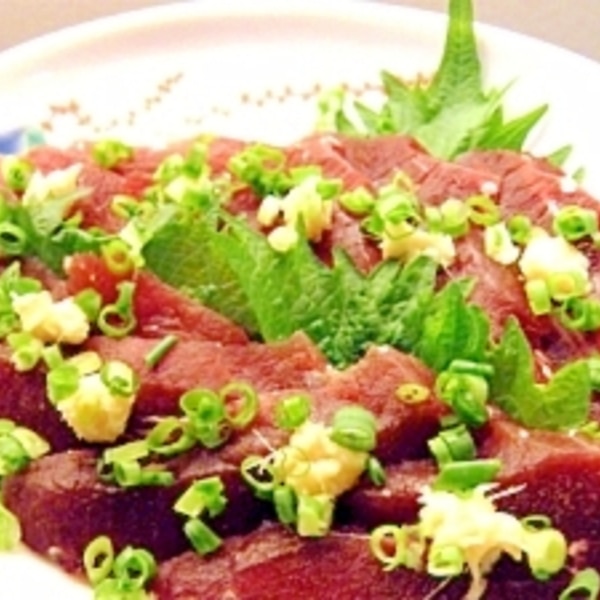 クジラの刺身 にんにく生姜醤油で レシピ 作り方 By 寝虎太郎 楽天レシピ クジラの刺身 にんにく生姜醤油で レシピ 作り方 By 寝虎太郎 楽天レシピ