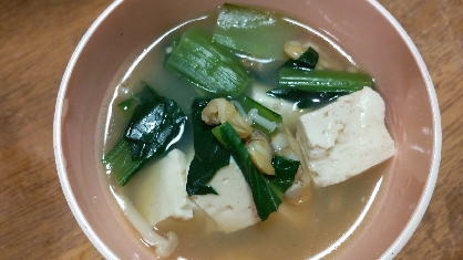 あさりと豆腐の中華スープ