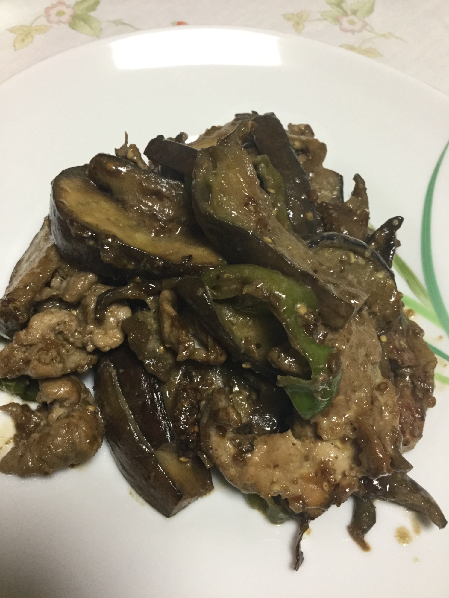 豚肉と茄子の醤油麹炒め