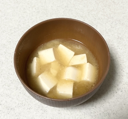 木綿豆腐の味噌汁