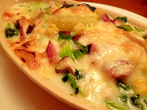 カップスープで即席 ほうれん草とポテトのグラタン レシピ 作り方 By fairy tale 楽天レシピ