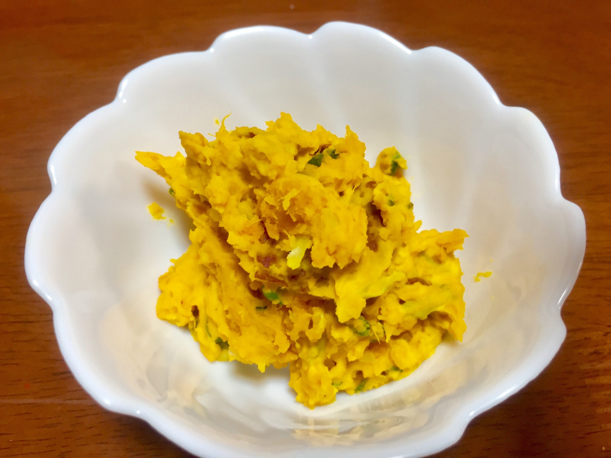 サツマイモとカボチャの和風サラダ