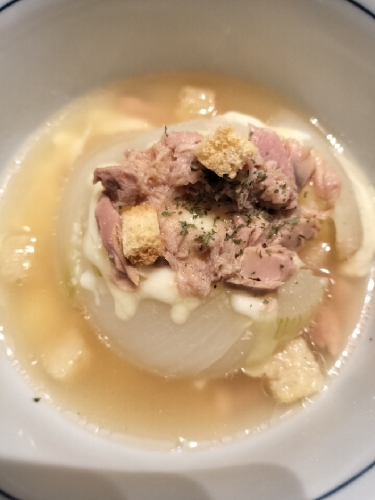 レンジで時短★まるごとオニオンスープ