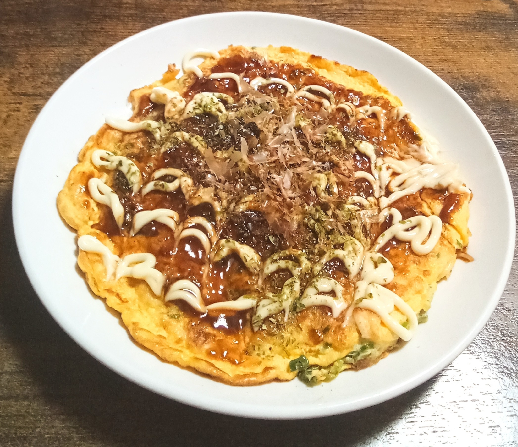 今日は、残ったそうめんDeなんちゃってお好み焼き