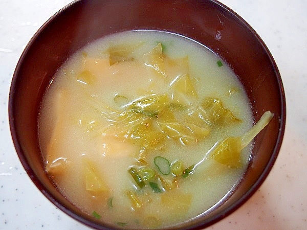 白菜と京揚げのお味噌汁