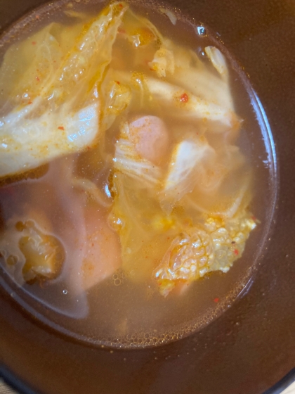 卵入り♡簡単美味しいキムチスープ
