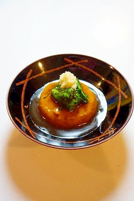 春が来たら是非！菜の花とがんもどきの餡かけ