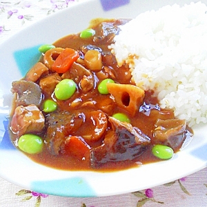 リメイク♪筑前煮から根菜カレーに・・・。