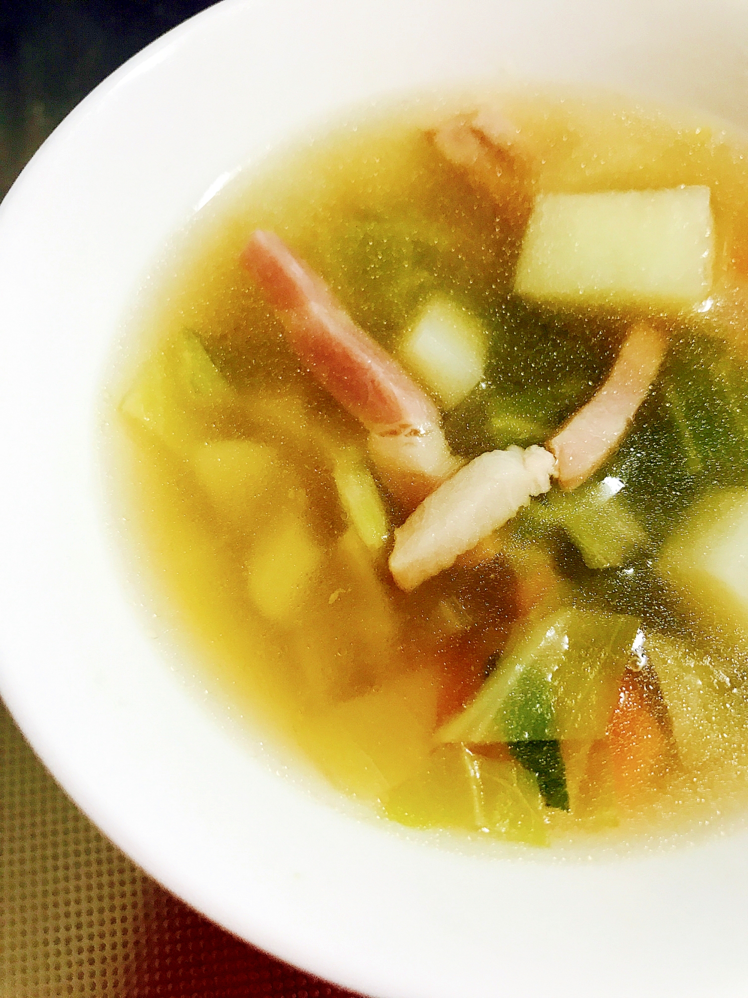 懐かしい給食の味 キャベツとベーコンの簡単スープ レシピ 作り方 By Toytoy Saori05 楽天レシピ