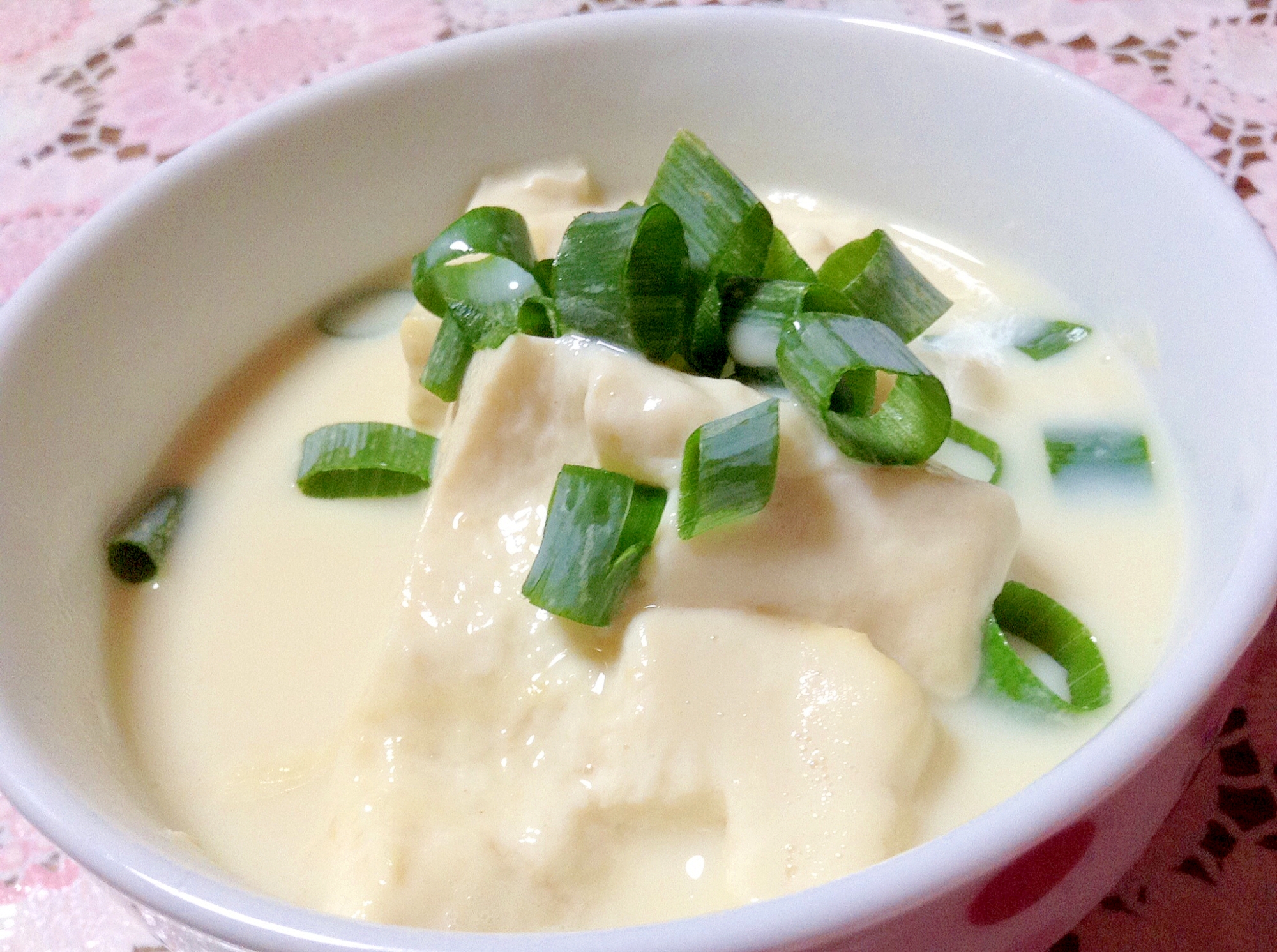 豆腐と豆乳の味噌スープ♡