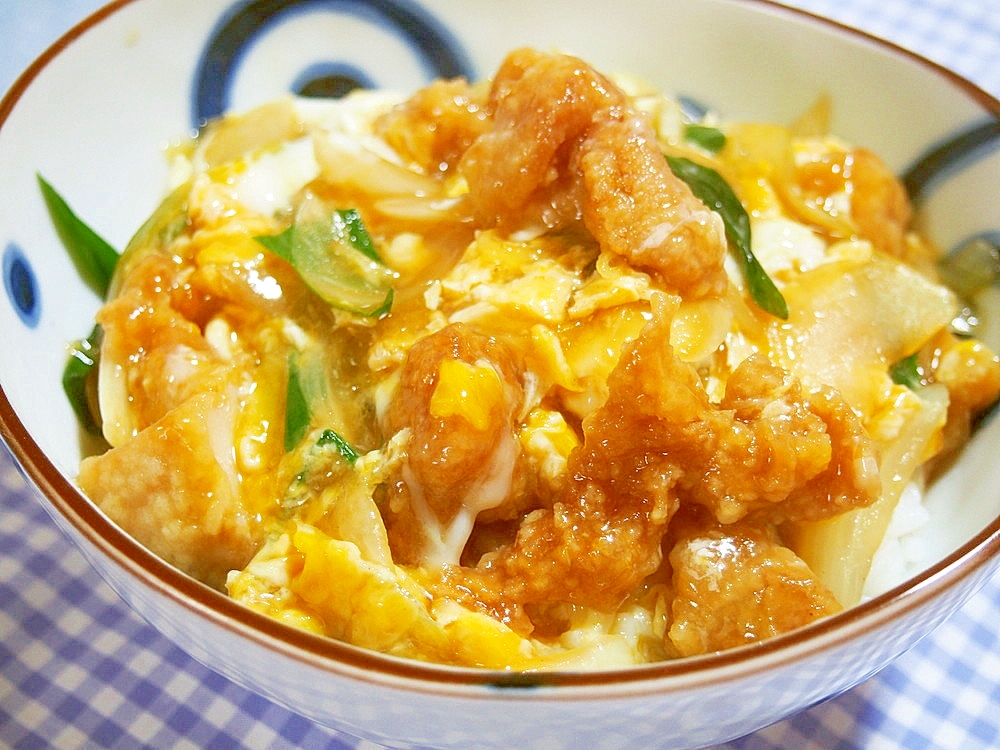 から揚げリメイク！親子丼♪