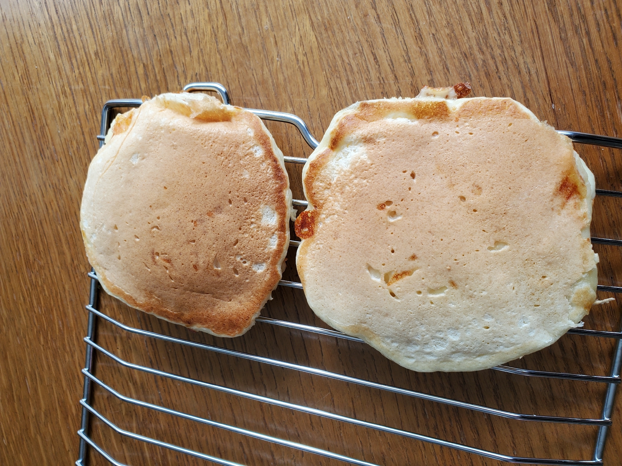 ハムチーズの豆腐ホットケーキ