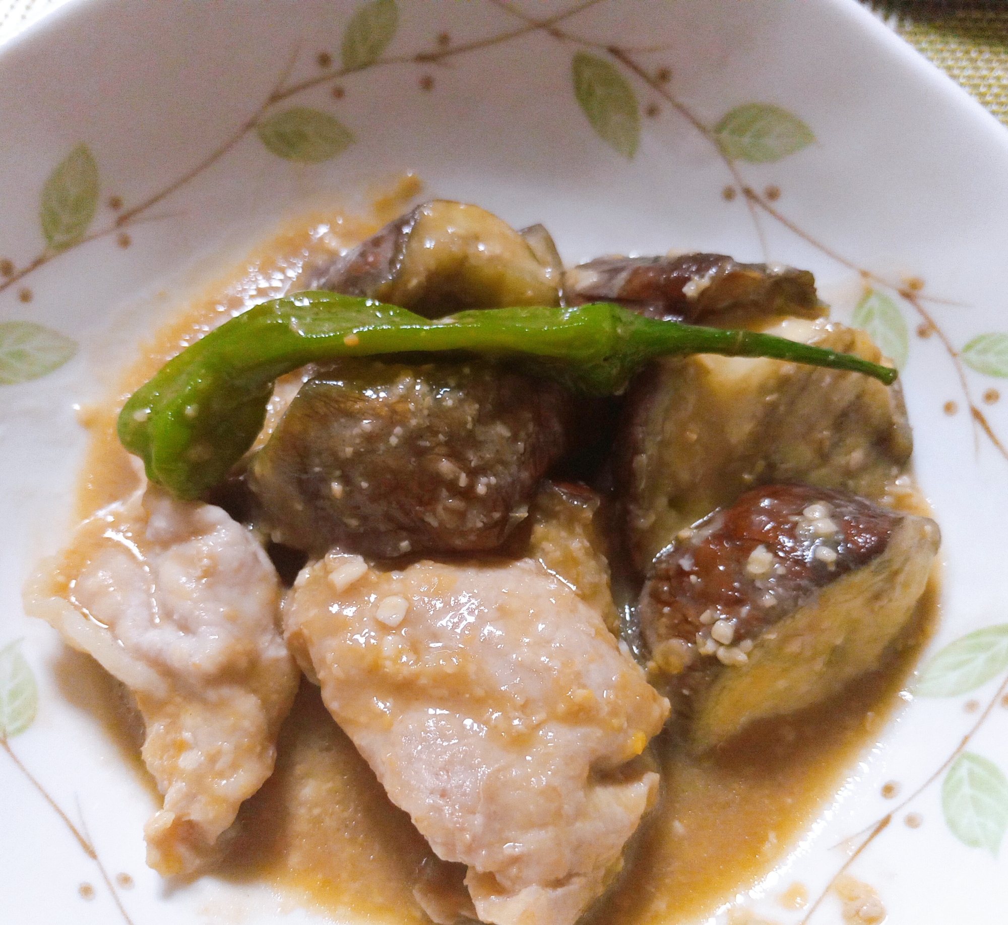 豚肉と茄子の味噌煮込み