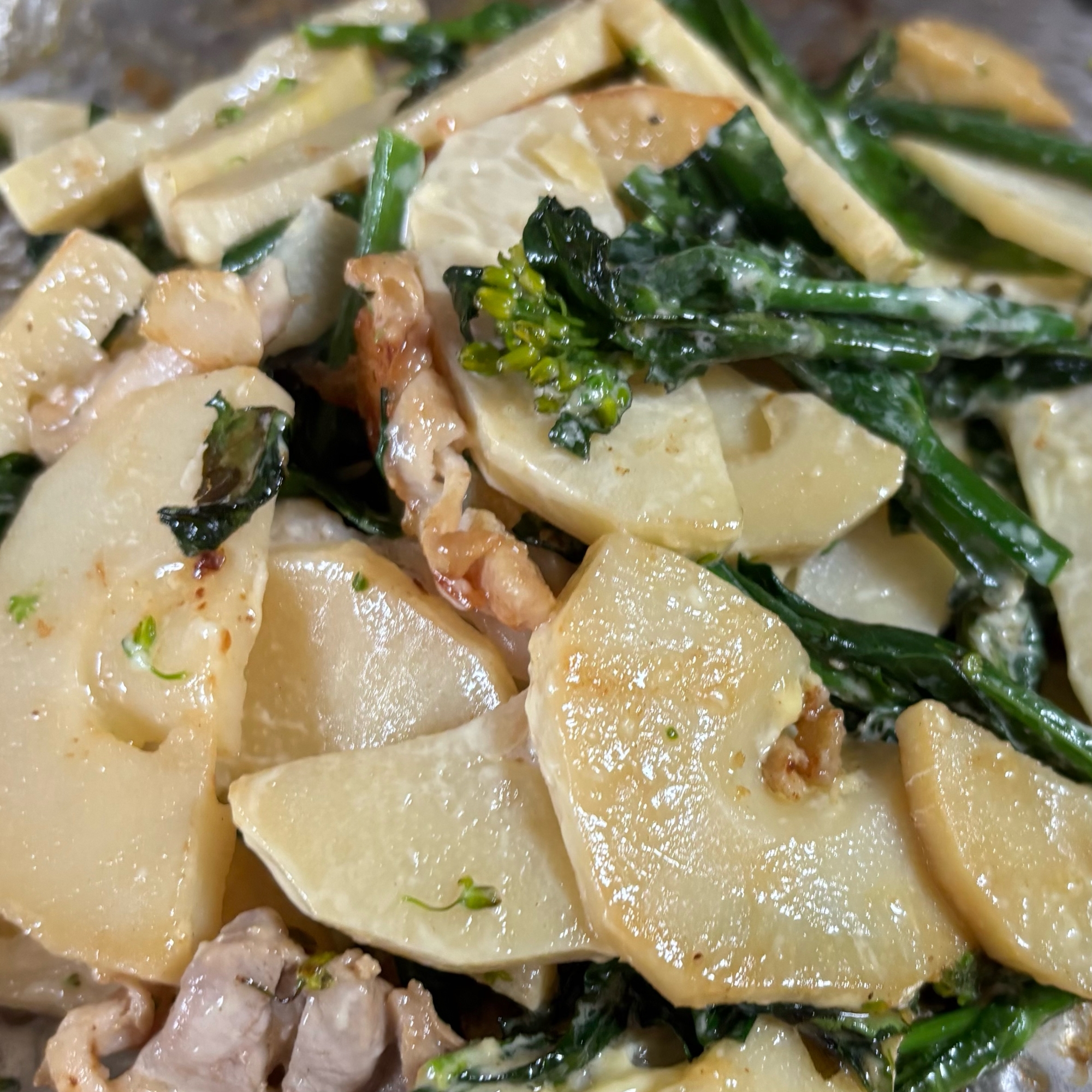 旬の《タケノコのマヨネーズ炒め》