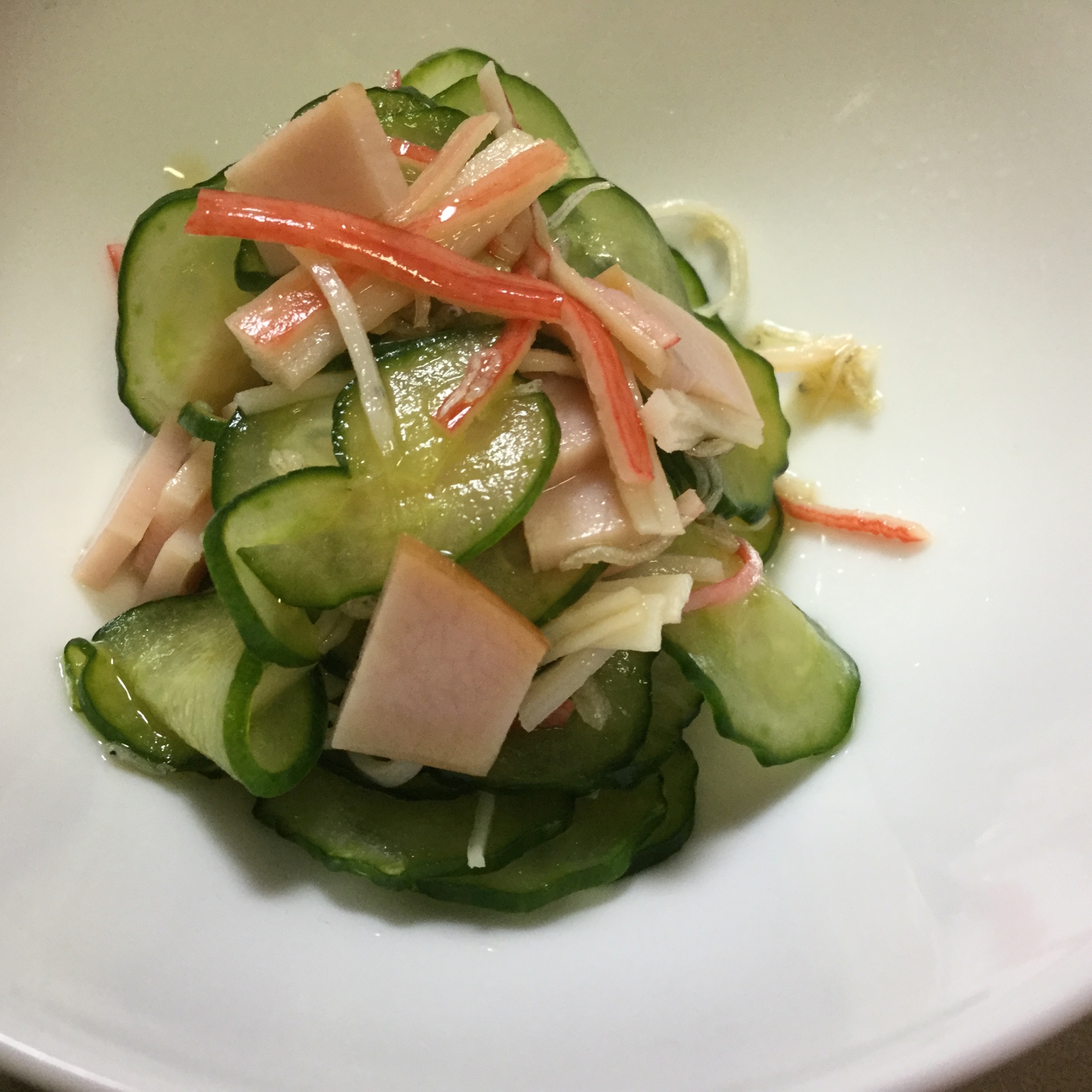 きゅうり カニかま ハムの 簡単酢の物 レシピ 作り方 By 三つ子ママ 楽天レシピ