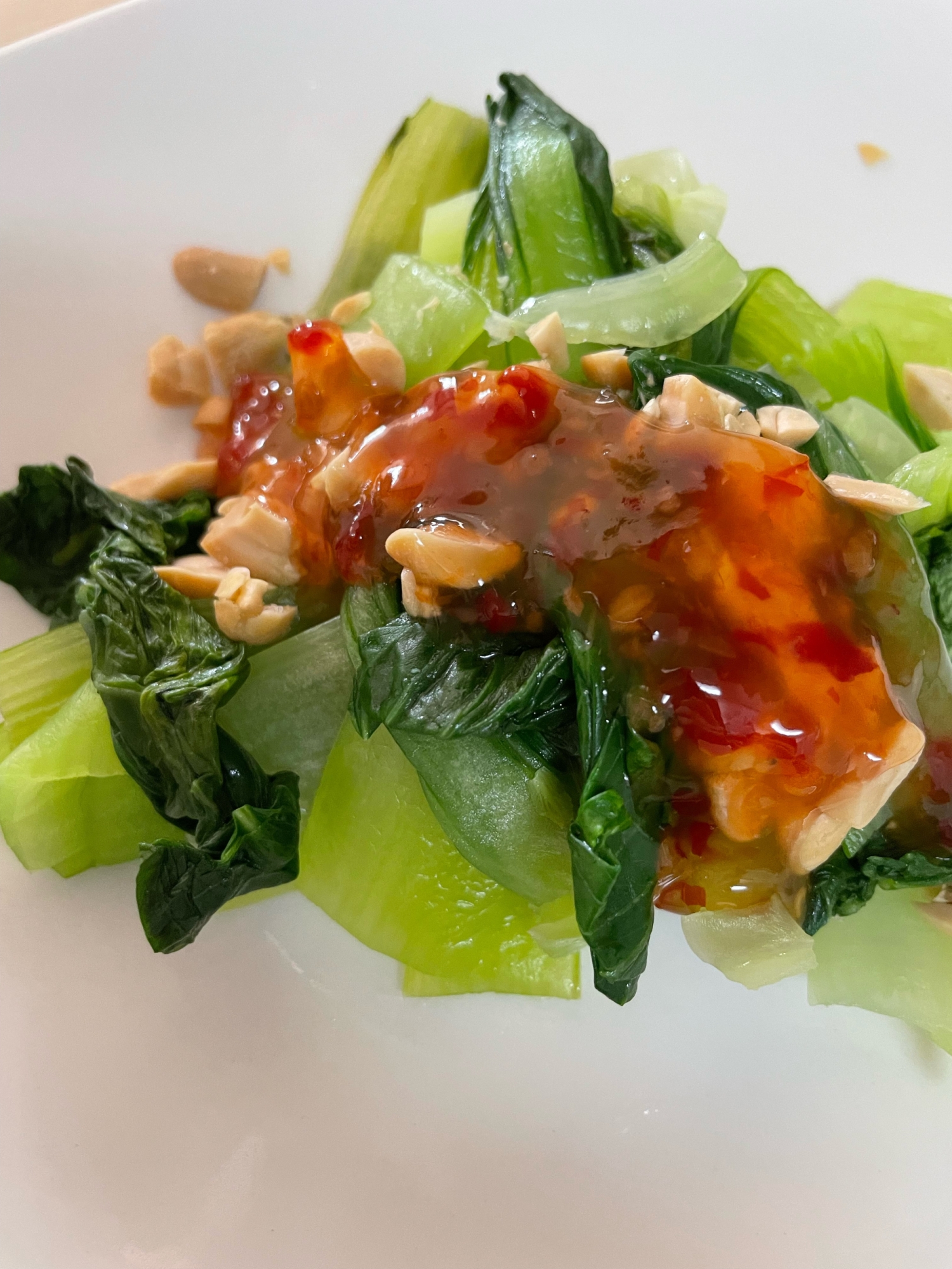 青梗菜のスイートチリソース