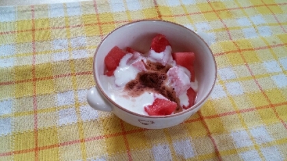 こんにちは♪
手作りカスピ海ヨーグルトです☆今すぐ食べたくて水切り間に合わなかったけど(笑)とっても美味しかったです♪ごちそうさまでした(^_^)