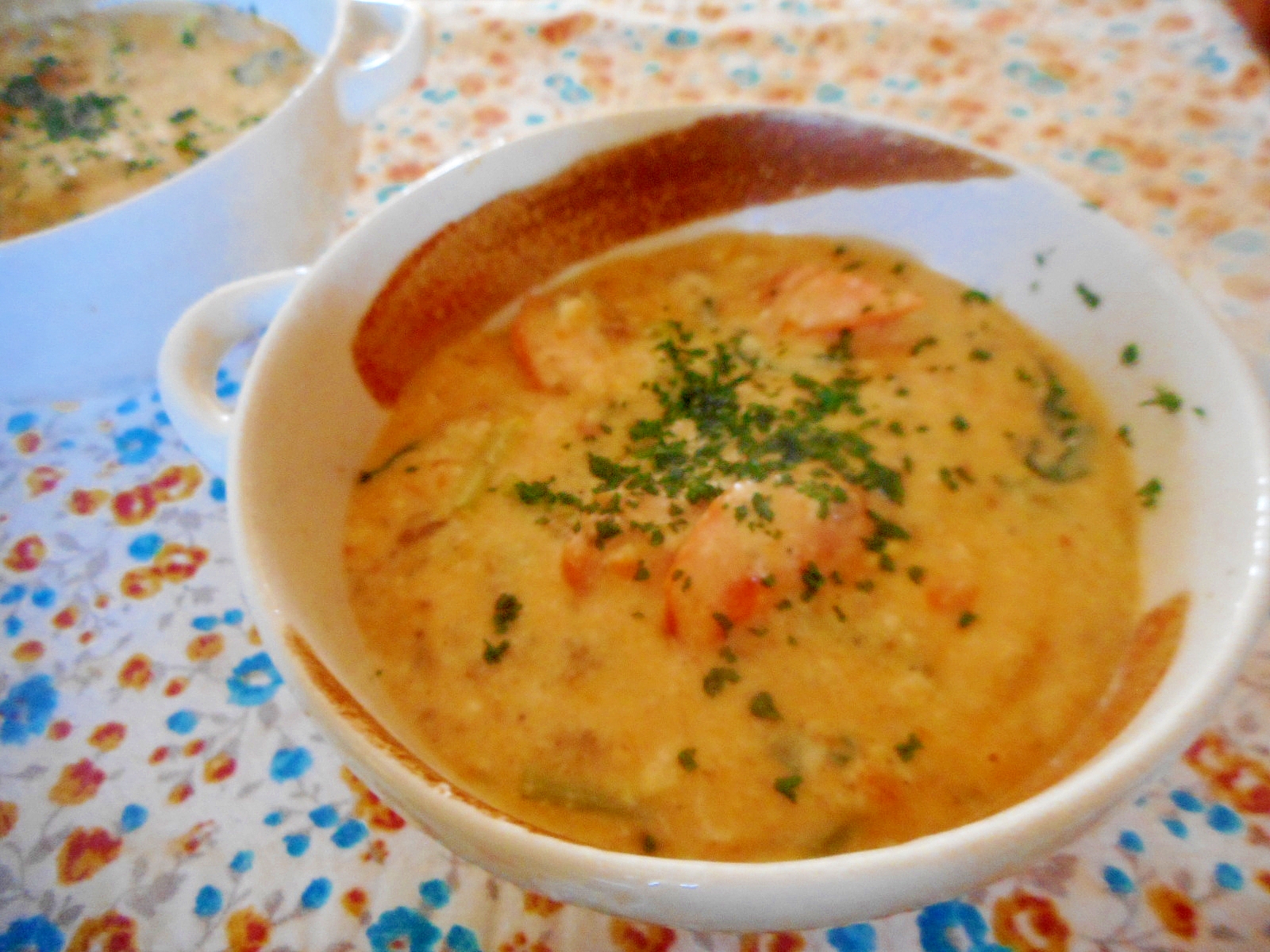 小松菜とニンジンのカレークリームスープ