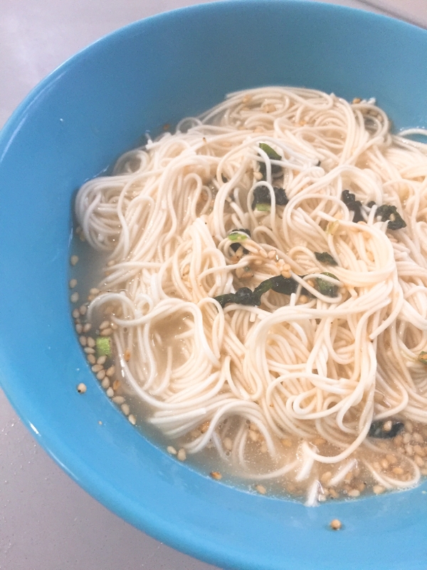 余った素麺であったかにゅうめん★