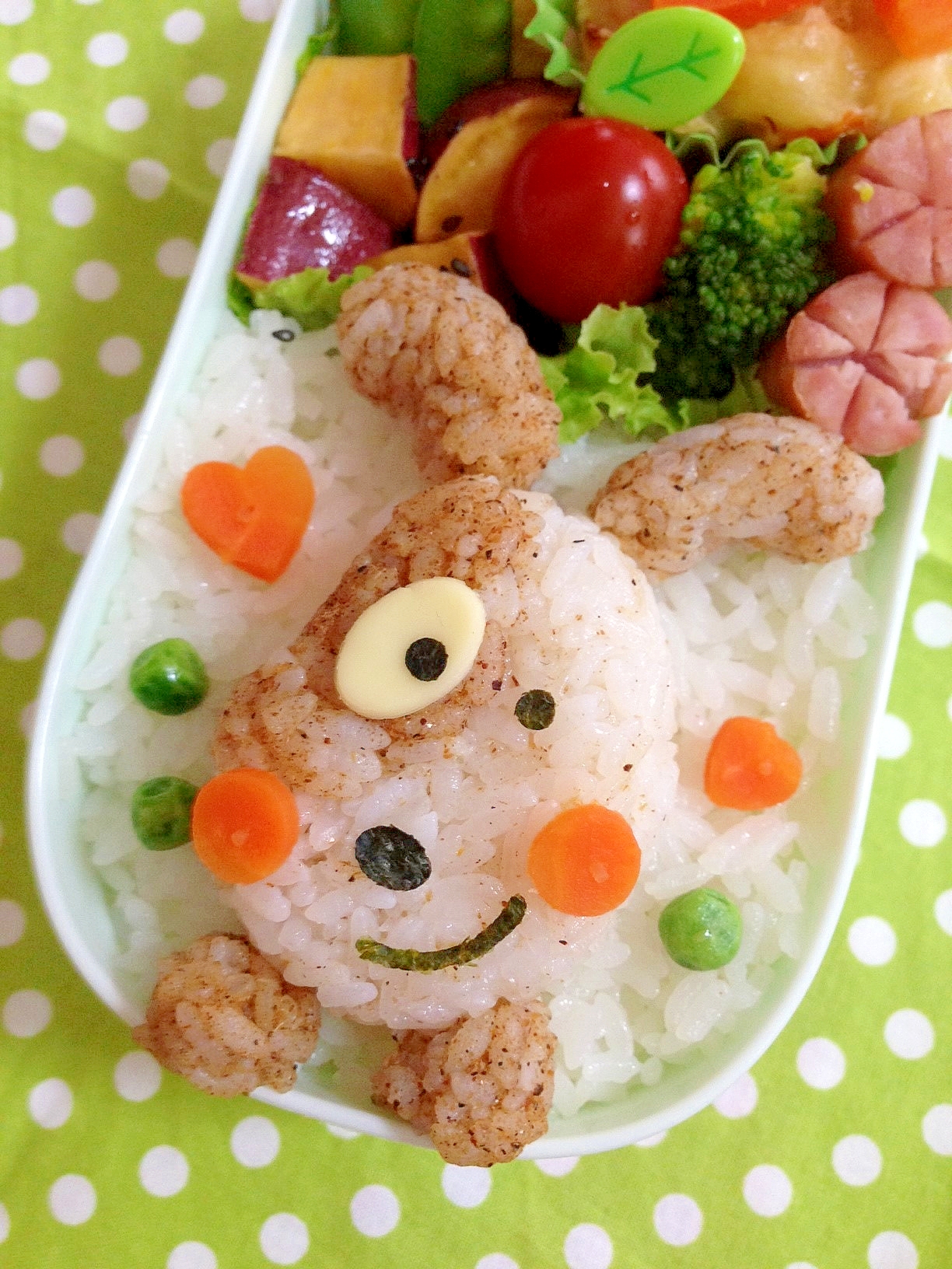 簡単キャラ弁☆わんちゃんのお弁当♪