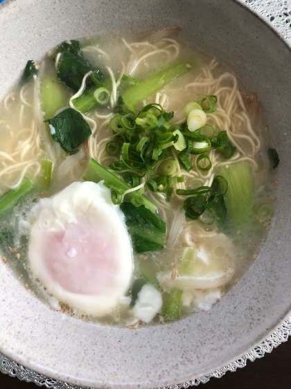 ポーチドエッグ☆ラーメン