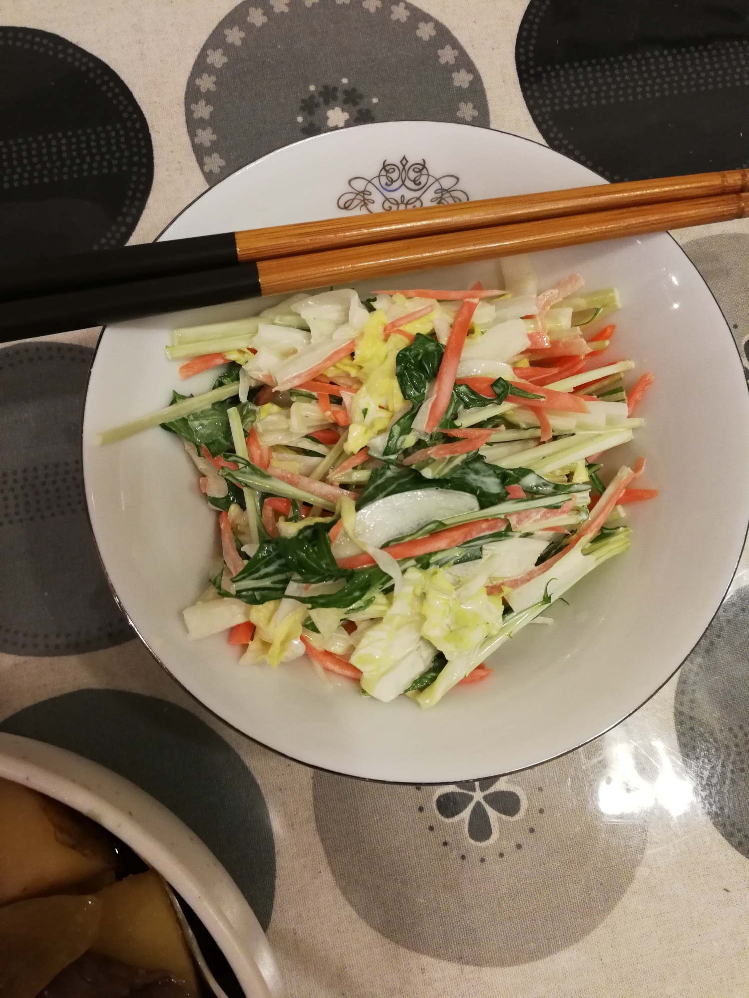 白菜にんじん水菜の和風コールスロー☆わさび風味