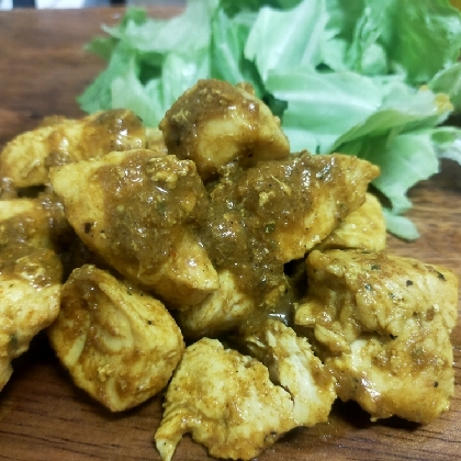 簡単にできました!
カレー味でご飯と合います☆