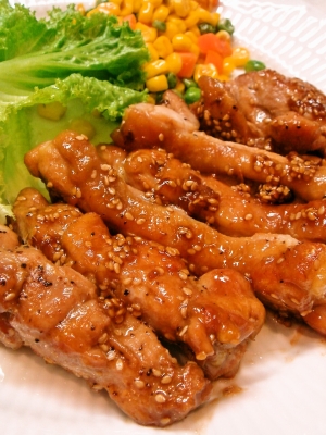鶏もも肉の胡麻醤油ソテー レシピ 作り方 By Nao S 楽天レシピ