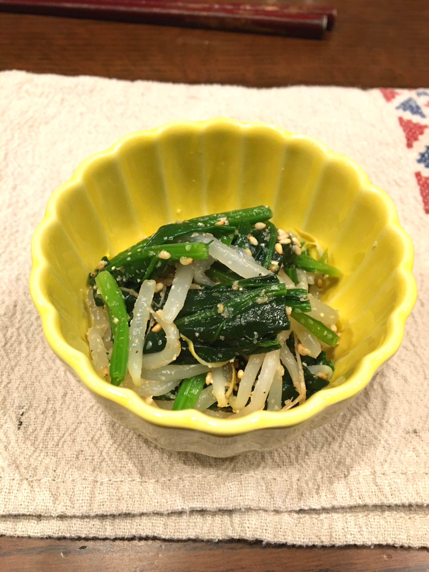 副菜に迷ったらコレ！ほうれん草ともやしの胡麻ポン酢