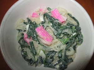 にらと春雨のマヨネーズ和え