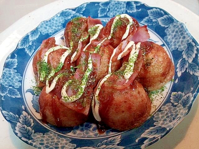 ベーコンと青のりのたこ焼き レシピ 作り方 By ぷ みぃまま 楽天レシピ ベーコンと青のりのたこ焼き レシピ 作り方 By ぷ みぃまま 楽天レシピ