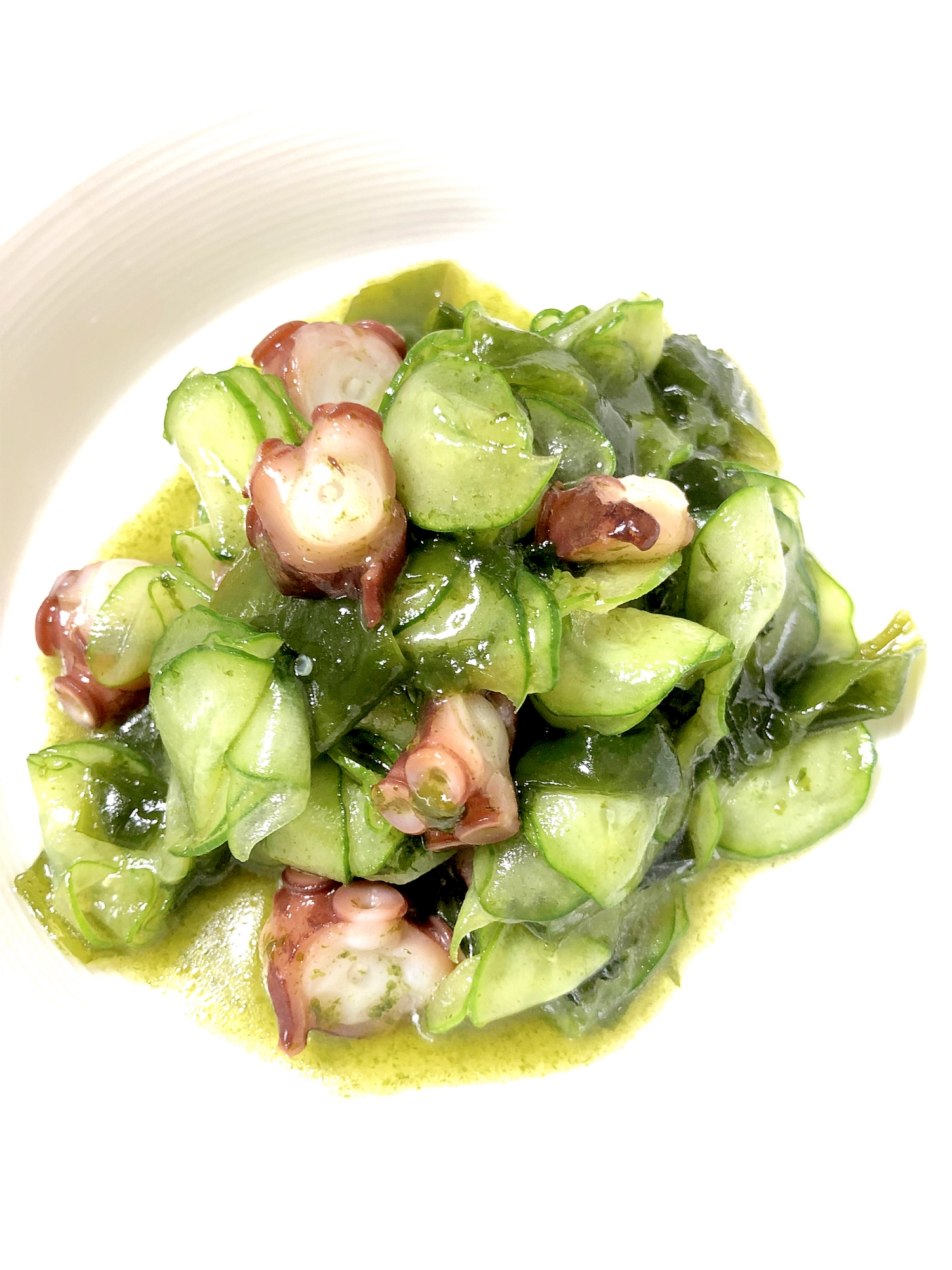 酢の物黄金比!きゅうり&ワカメ&タコの中華風酢の物