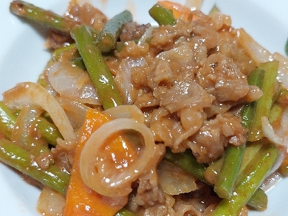 簡単に！玉ねぎと牛肉の炒め物