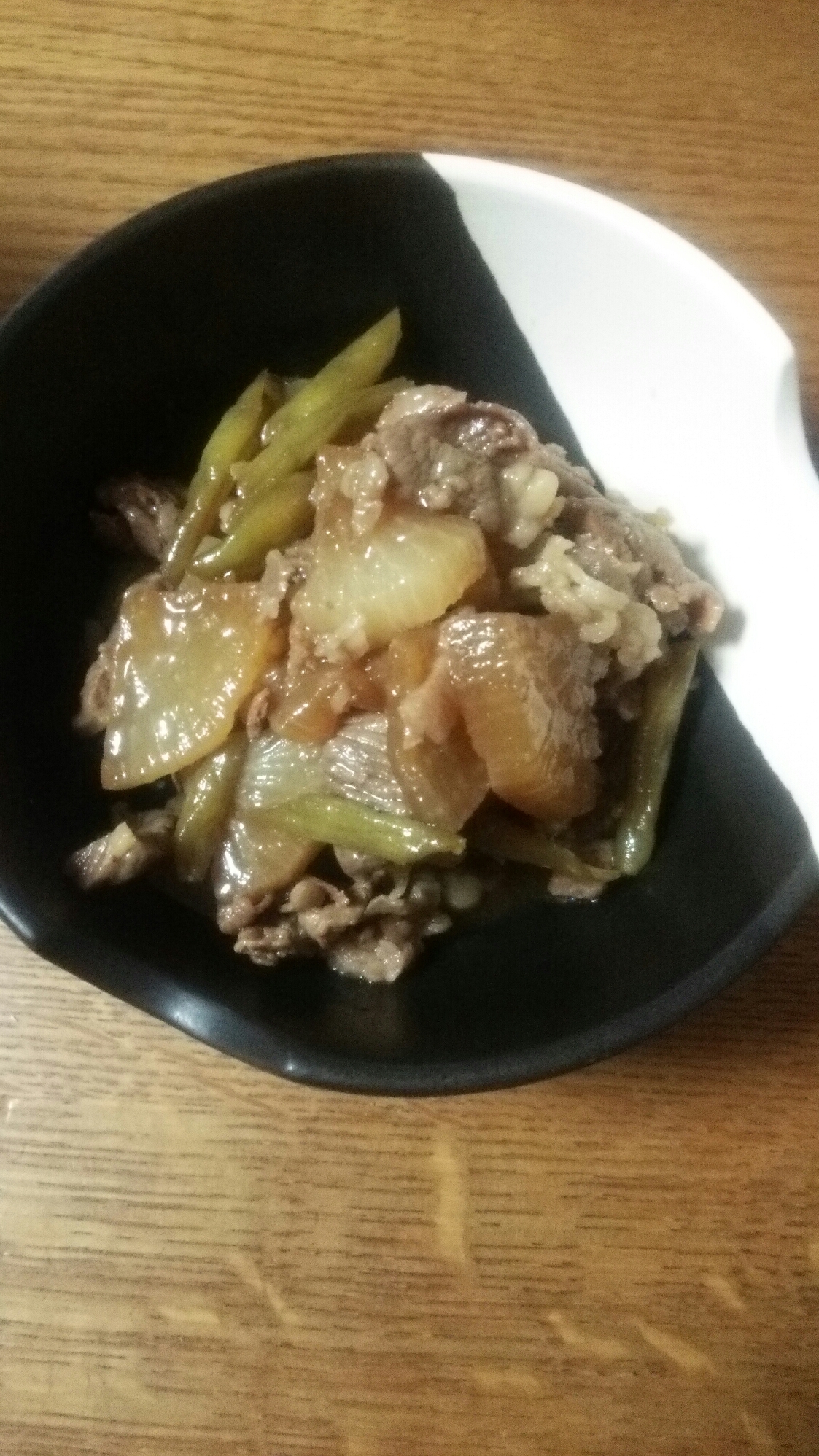 いんげんと大根と牛肉の甘辛煮